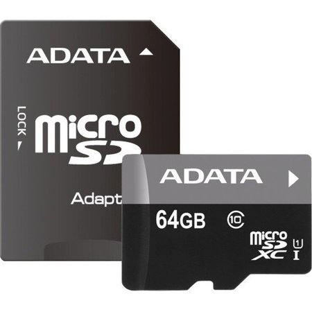 ADATA Adata Premier 64Gb Microsdhc/Sdxc Uhs-I U1 Memory Card w/ Adapter AUSDX64GUICL10-RA1